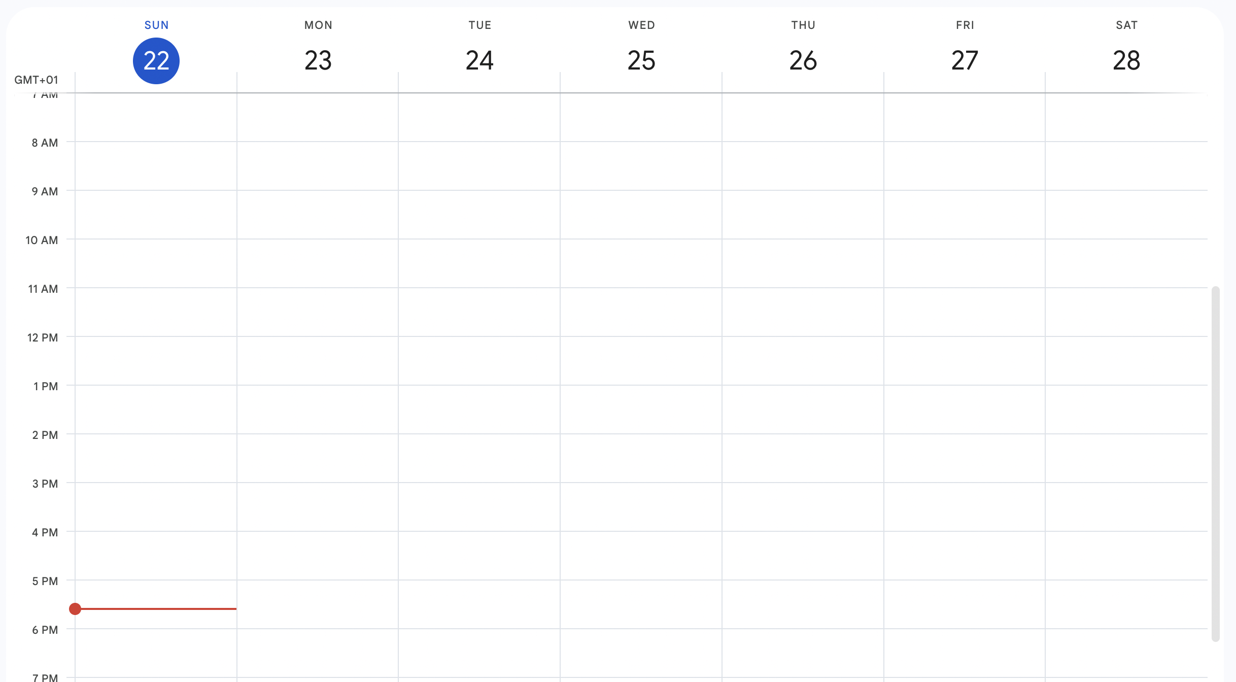 Google Calendar — interface d'agenda avec rendez-vous planifiés